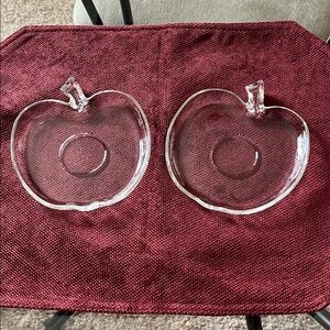 Clear Glass Apple-Shaped Plates